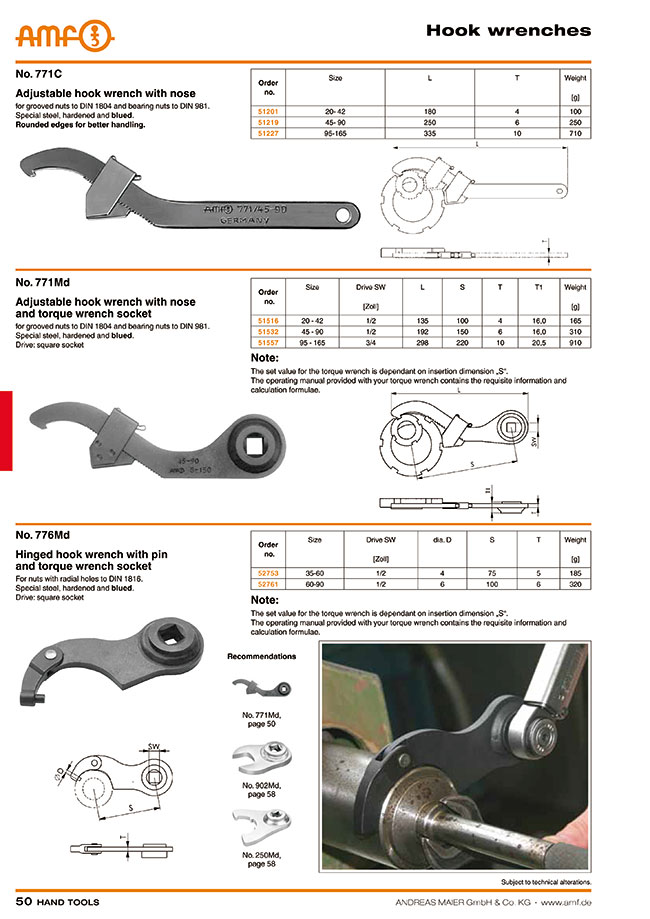 Wrenches OpenEnd Wrenches Power & Hand Tools AMF 52761 Hinged hook