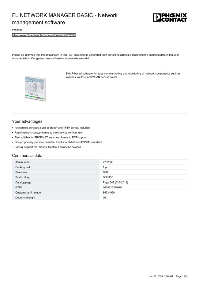 Software, FL NETWORK from PHOENIX CONTACT | MISUMI